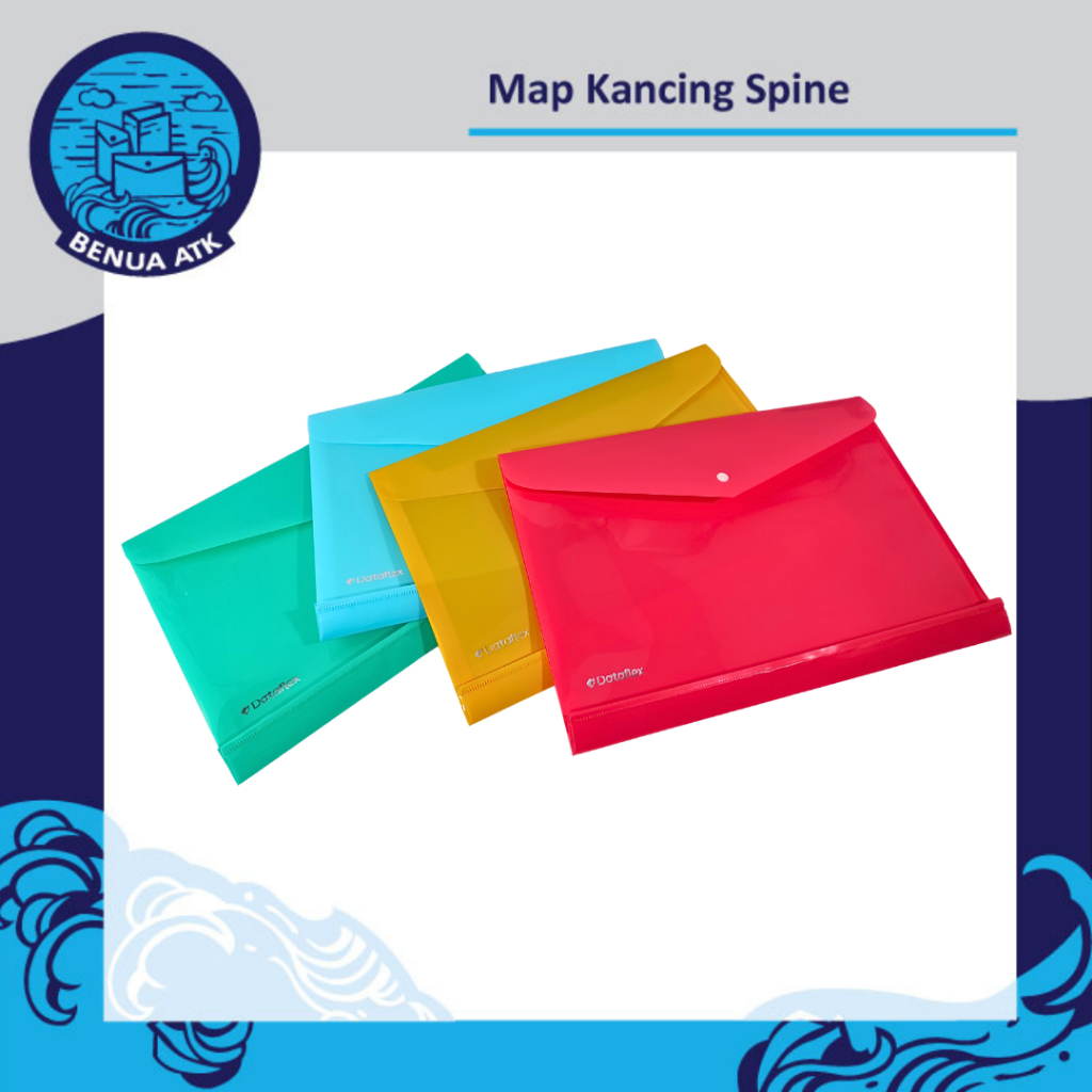 

Map Plastik Kancing Spine Document Bag Folio Dataflex (isi 12 pcs) DF-7111
