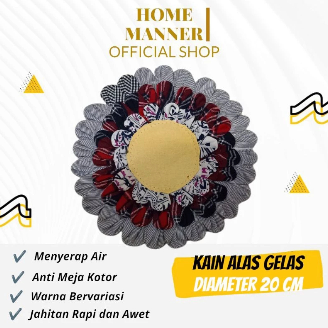 Alas Tatakan Gelas Vas Asbak Piring Kain Perca Keset Anyam Murah