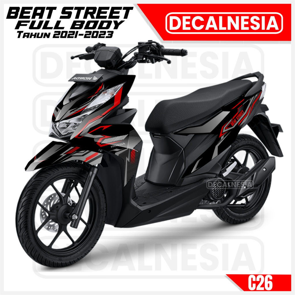 Sticker Decal Full Body Beat Street 2021 2022 2023 Stiker Motor Variasi Simple Racing Modif C26