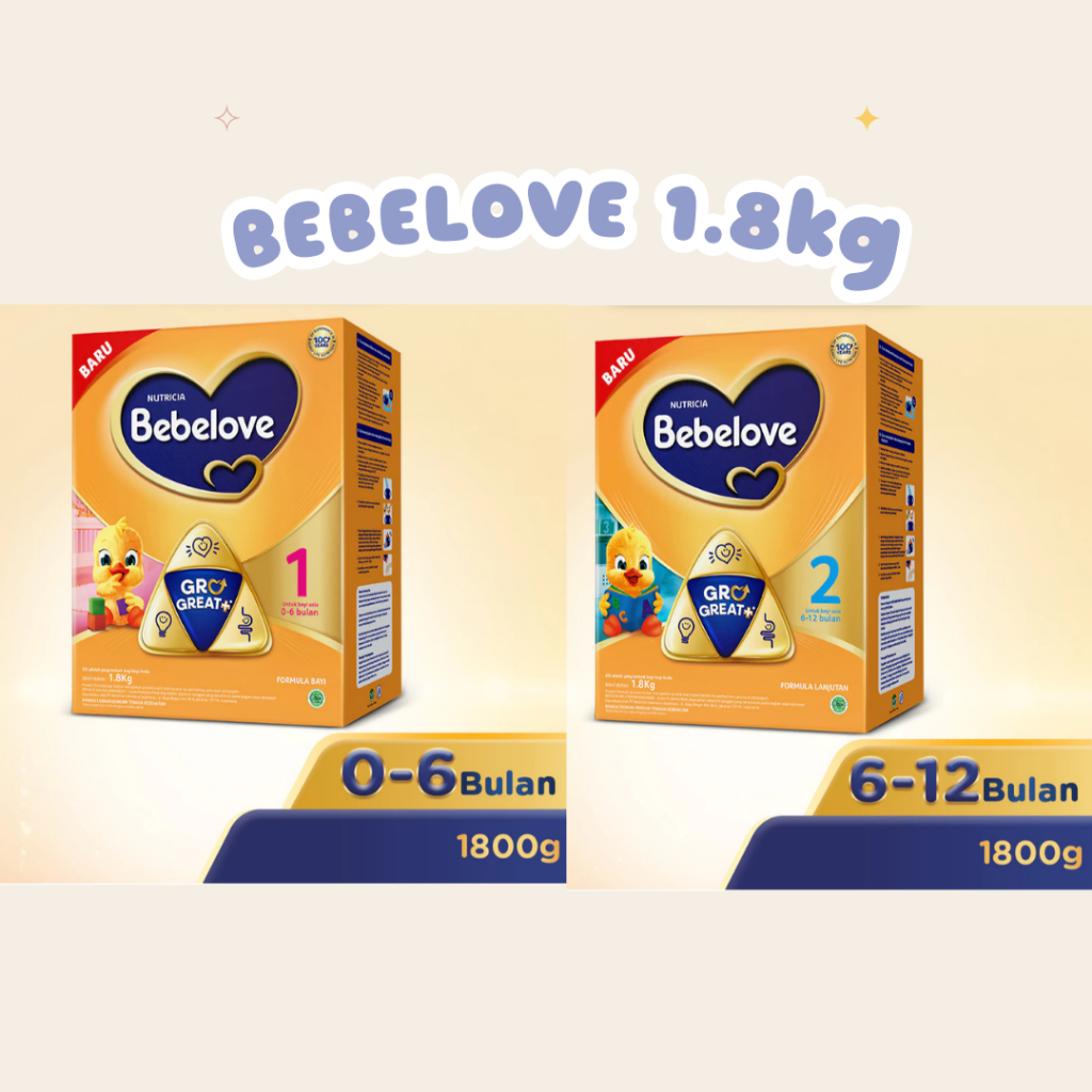 

Bebelove 1 / Bebelove 2 Susu Formula Bayi Bubuk 1800 gr (1,8kg)