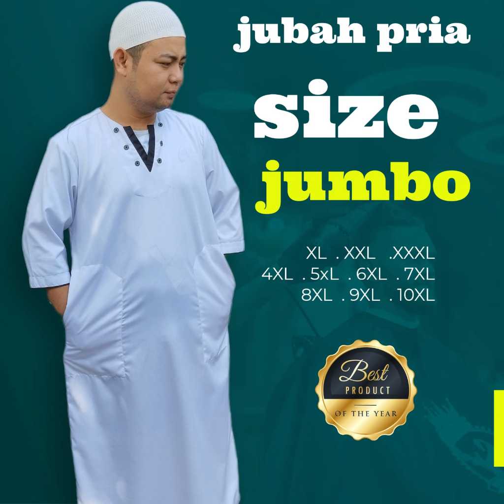 Jubah Pria Size Jumbo XL XXL - 10XL