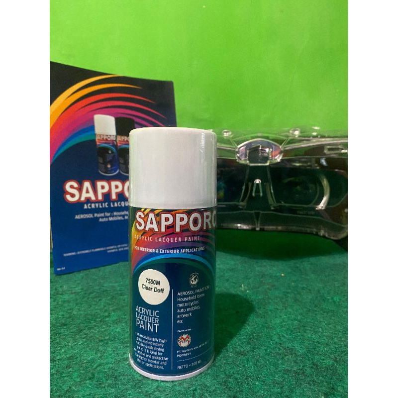 

Pilox sapporo acrylic lacquer paint, cat semprot akrilik (WARNA CLEAR DOFF 7550M)