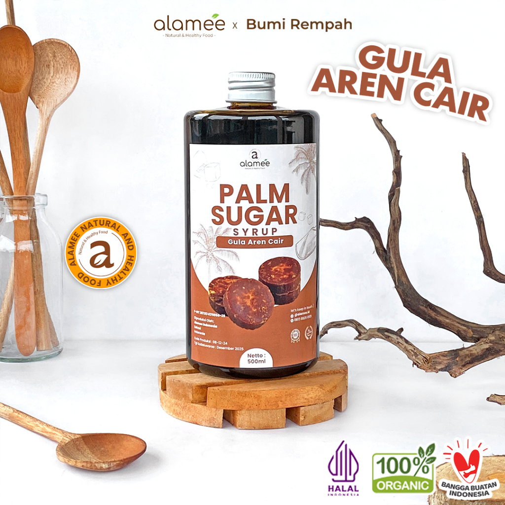 

ALAMEE Gula Aren Cair Syrup Palm Sugar Cair Organic Organik Pure Murni Barista Brown Sirup Natural
