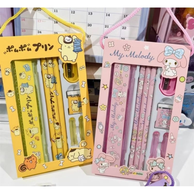 

PAKET ALAT TULIS LABUBU SANRIO MELODY 5 IN 1 / STATIONERY SET 5 IN 1