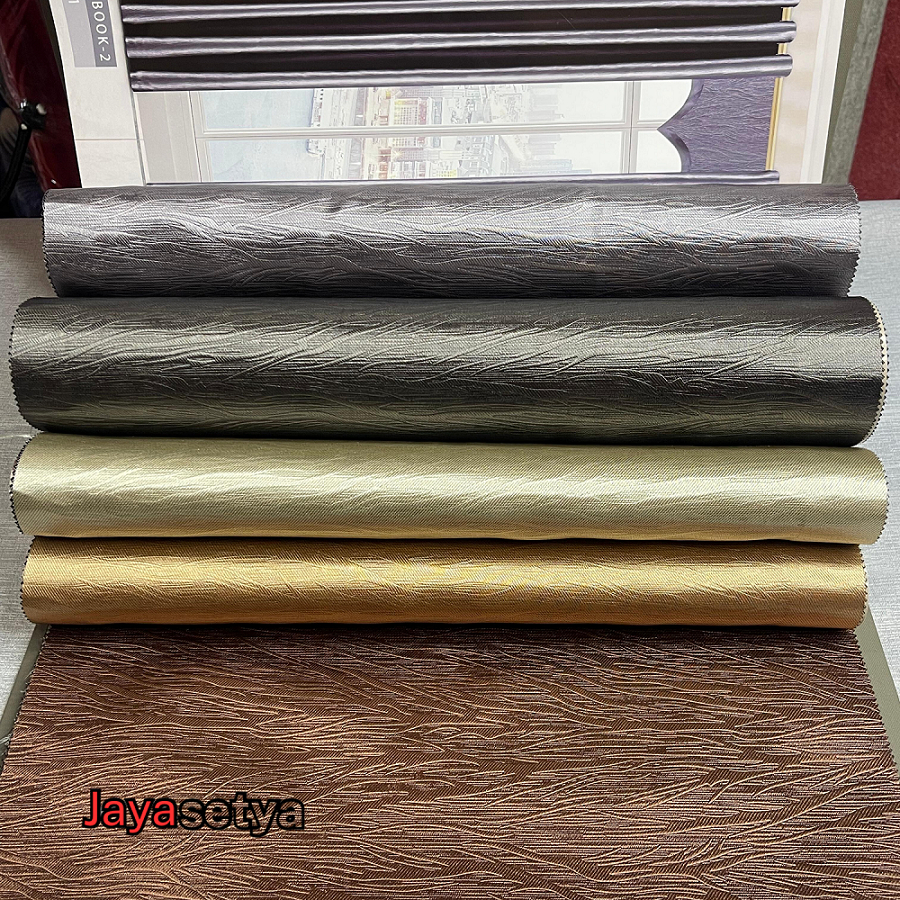 Kain Gorden Blackout Import Polos Kain Anantana Bahan Gorden Polos Embos Gilap Motif Serat Kayu