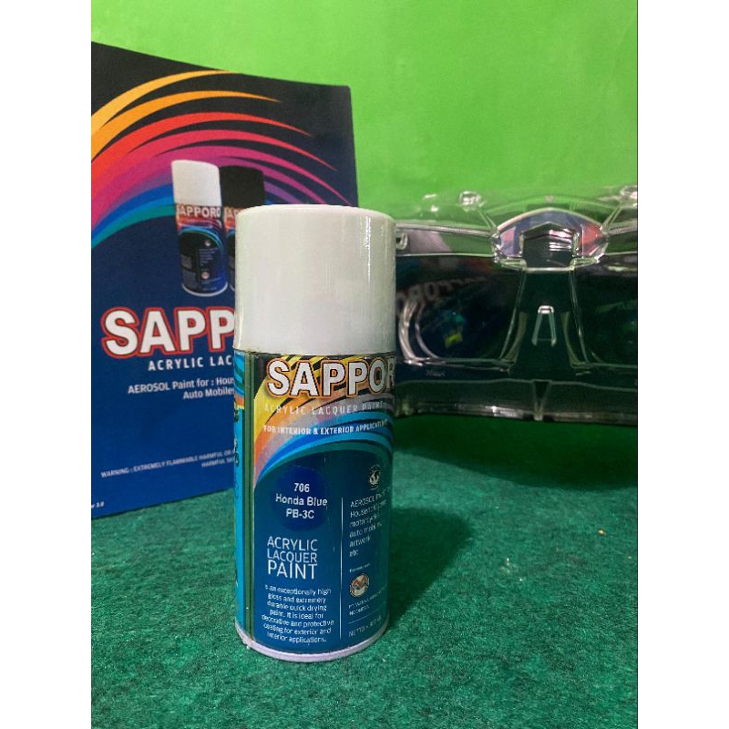 

Pilox sapporo acrylic lacquer paint, Cat semprot akrilik (WARNA HONDA BLUE PB-3C 706)