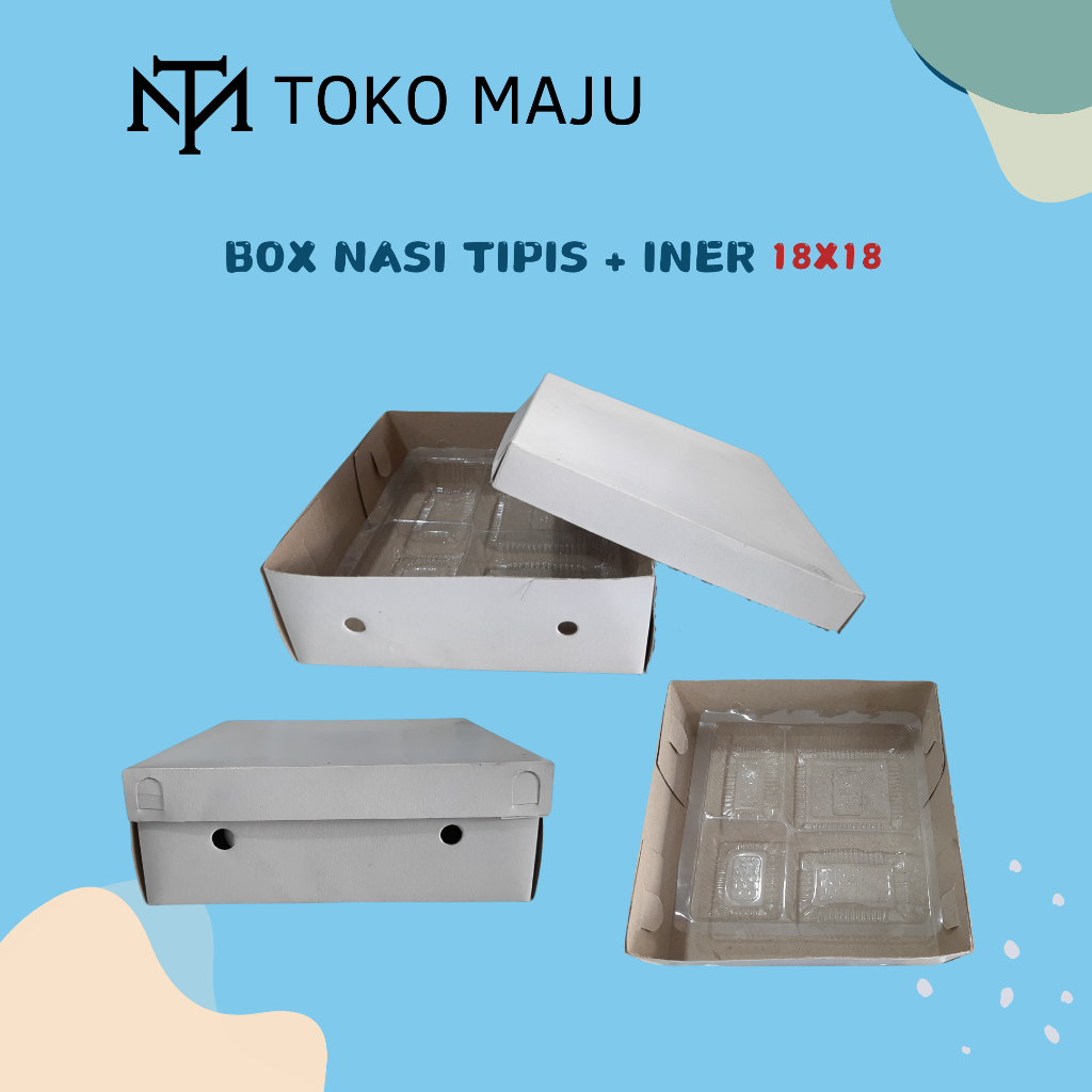 

PUTIH POLOS Dus Box Catering + Iner / Dus Box Nasi + Mika /Dus Ukuran 20x20 & 18x18 / Mika 18 Sekat 4 / Mika 2 Sekat 5