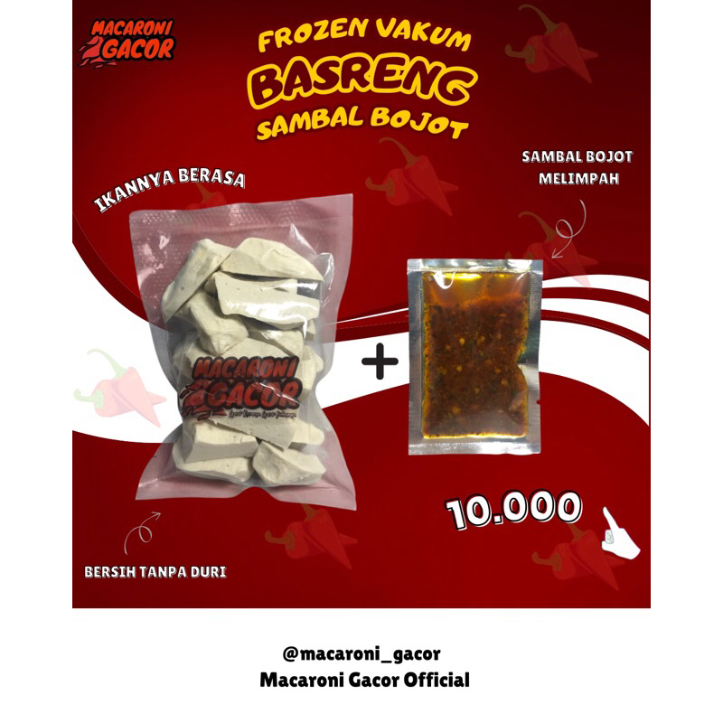 

Basreng Sambal Bojot/isian banyak/sambal melimpah/bikin nagih/jajan viral kekinian