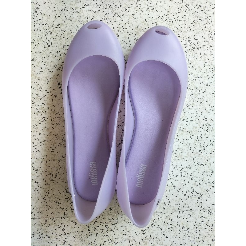 preloved sepatu jelly melissa original authentic ultragirl basic II lilac ungu mauve purple soft wed