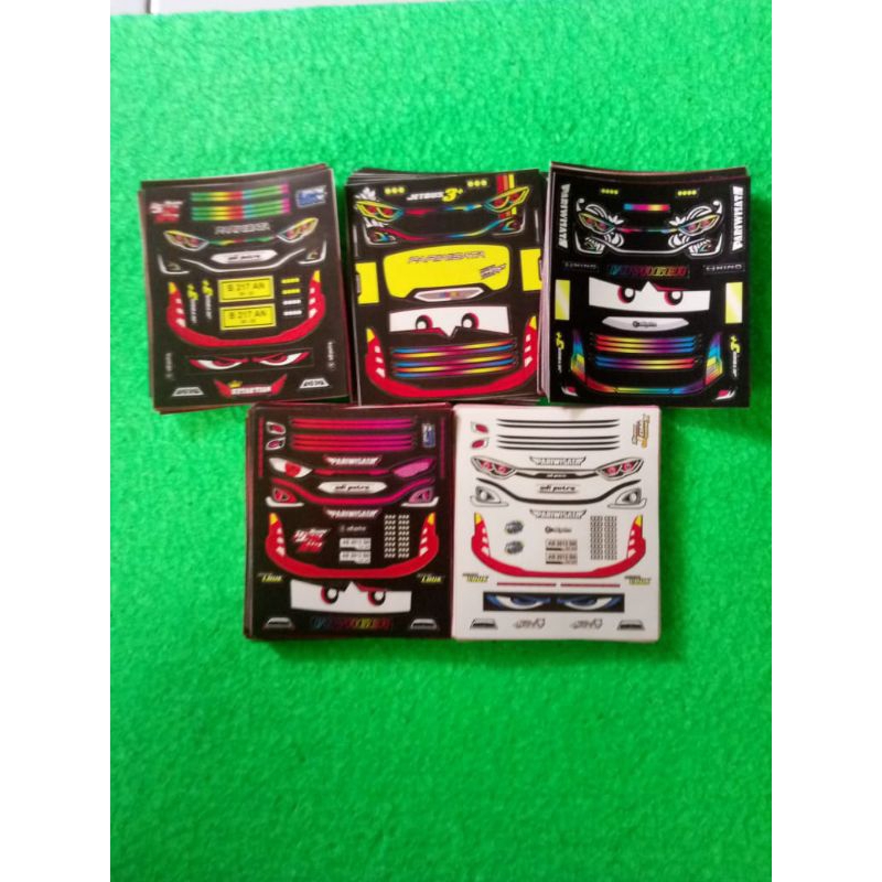 stiker lampu running miniatur bus jetbus5 dan jetbus3