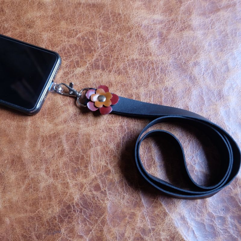 Strap Phone / Lanyard Kulit asli