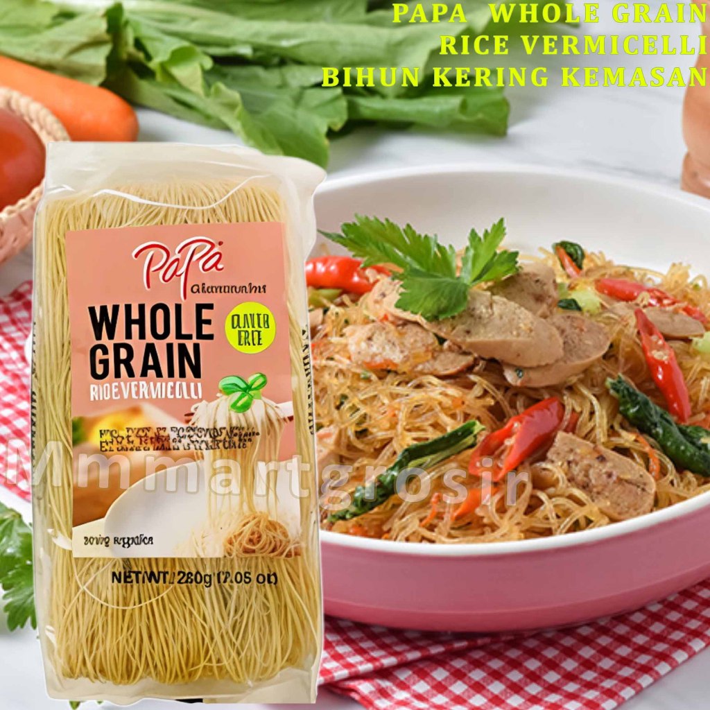 

Papa Whole Grain / Rice Vermicelli / Bihun Kering Kemasan / 200gr