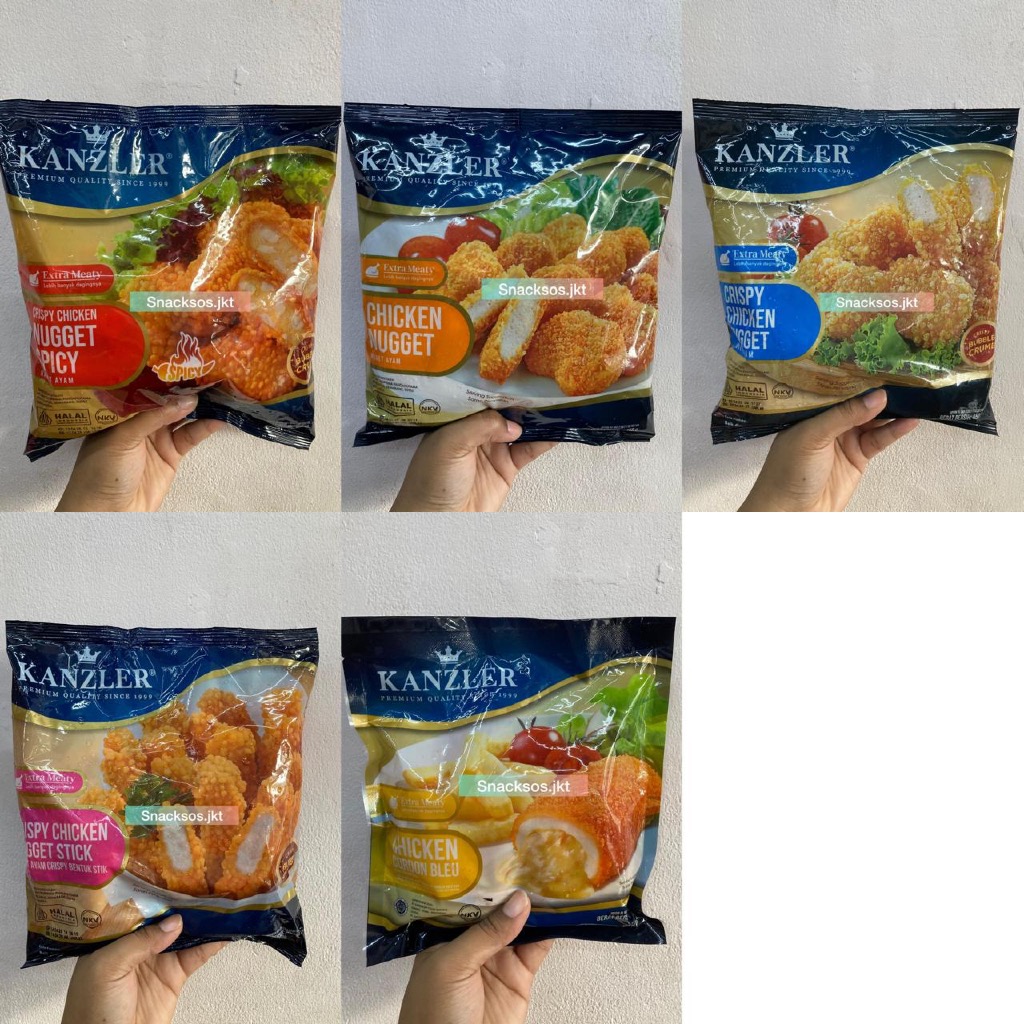

Kanzler Chicken Nugget Original / Crispy Bubble Spicy Chicken Nugget / Spicy Chicken Nugget Stick / Crispy Bubble Chicken Nugget / Chicken Cordon Bleu Extra Meaty