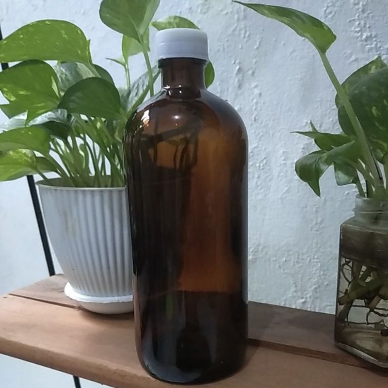 botol kaca amber 500 ml tanpa logo
