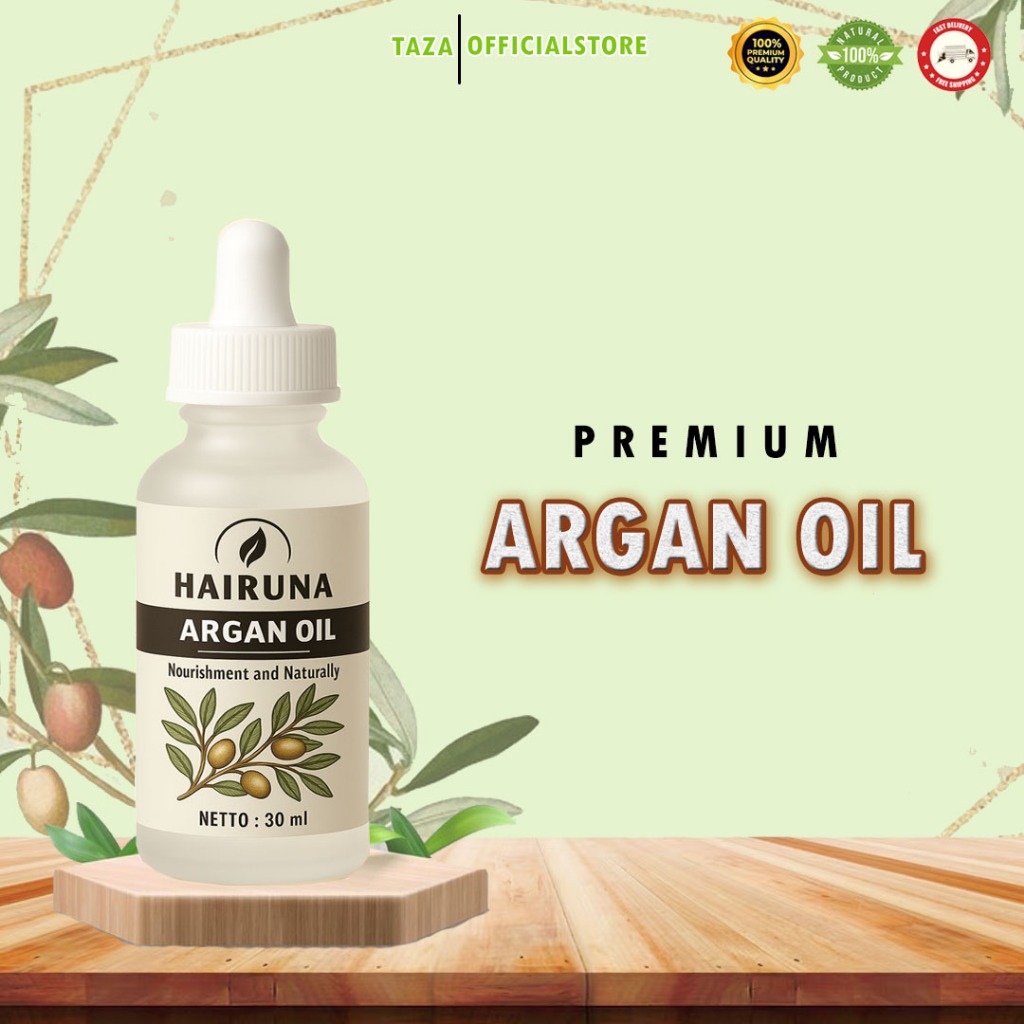 Argan Oil 30ml Minyak Argan Alami untuk Rambut & Kulit Hairuna