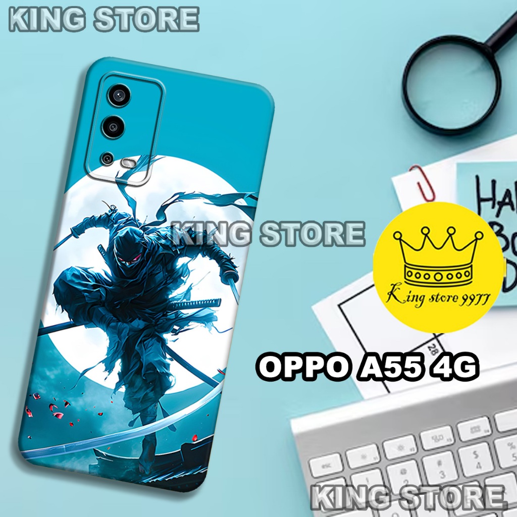 (KS9)  Softcase karet untuk OPPO A55 Motif gambar karakter Samurai/casing OPPO A55 terbaru/kesing hp