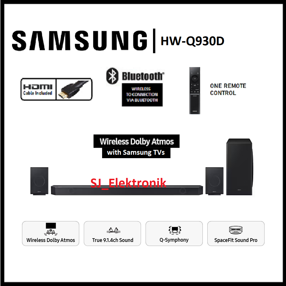 Samsung HW-Q930D Soundbar True 9.1.4ch Wireless Dolby Atmos | HW Q930D / HWQ930D