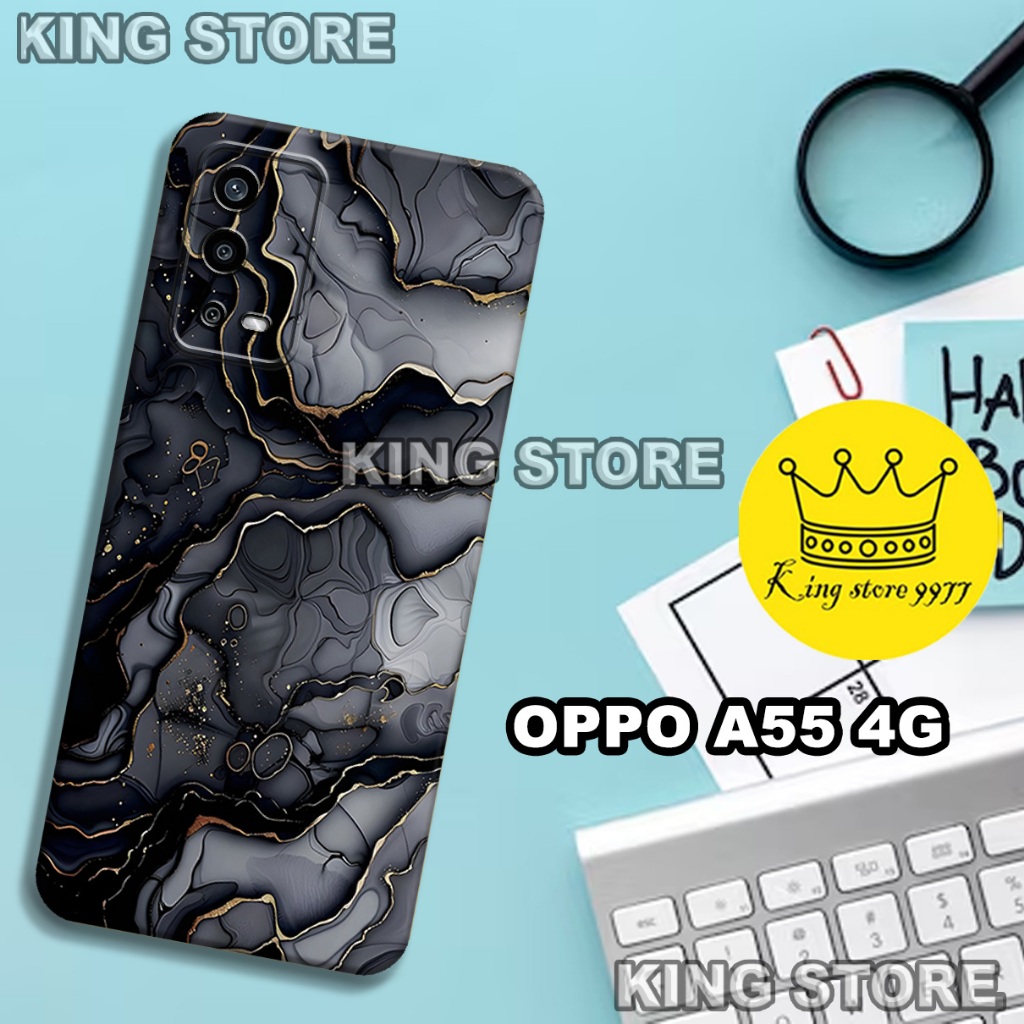 (KS23)  Softcase karet untuk OPPO A55 Motif gambar karakter Marble/casing OPPO A55 terbaru/kesing hp