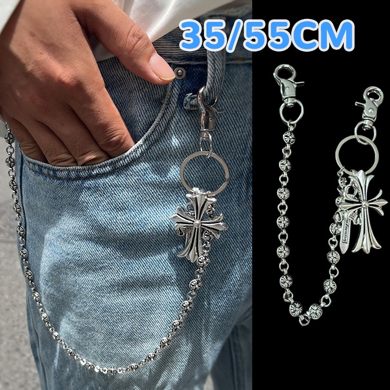 KODE S28Q Chrome Hearts Rantai Pinggang Salib Rantai Celana Panjang