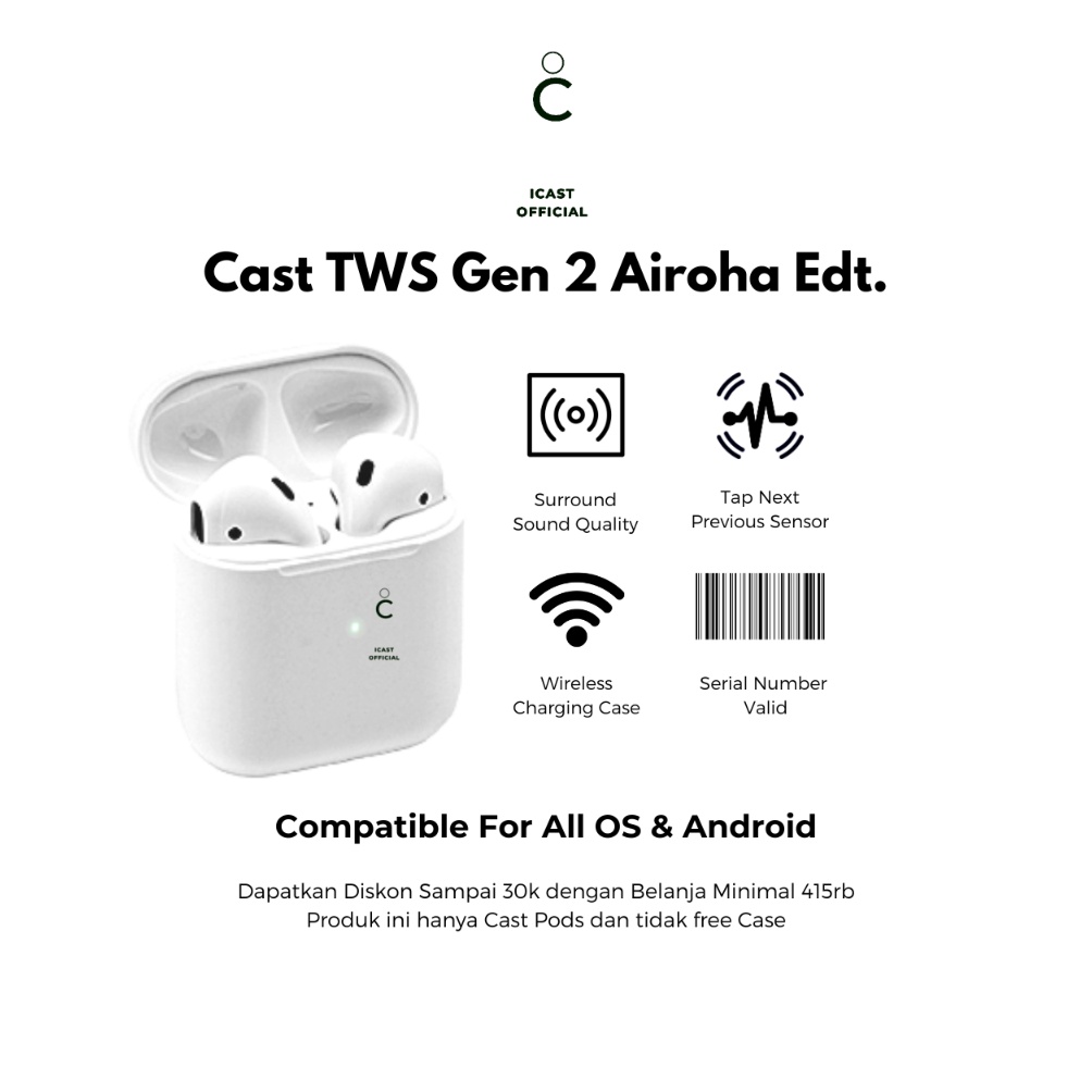 KODE F17I iCast TWS 2 Airoha Edition Wireless Charging Case IMEI  Serial Number Detectable By iCast 