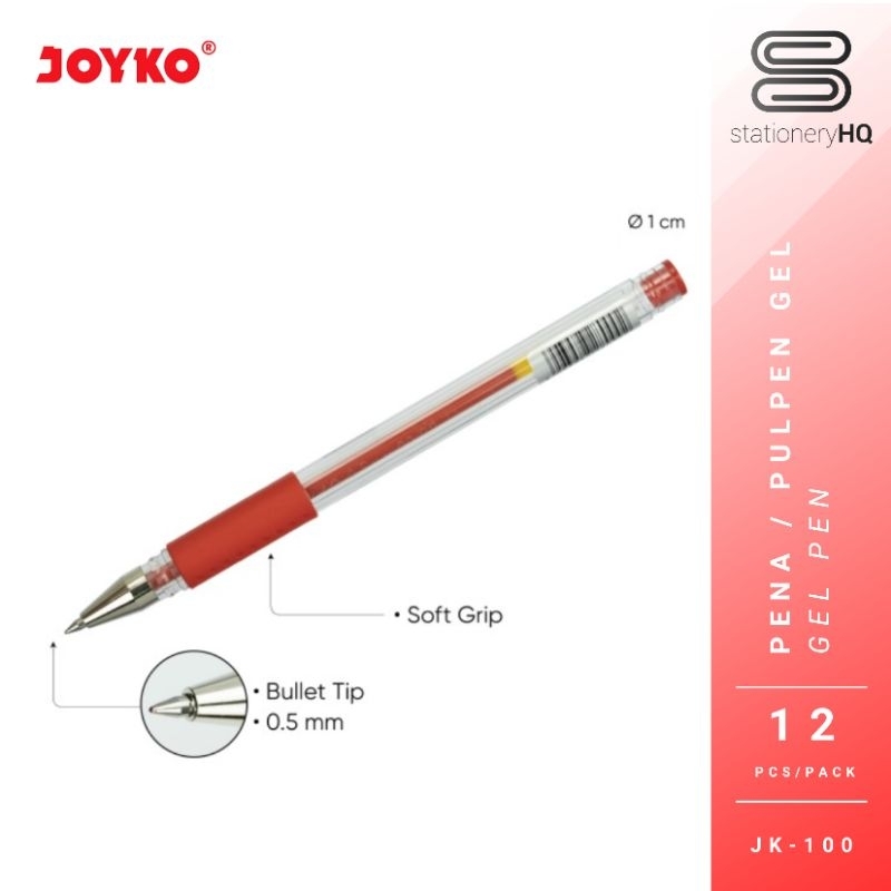 

Ay00! (12 Pcs) Gel Pen / Pena / Pulpen Joyko JK-100