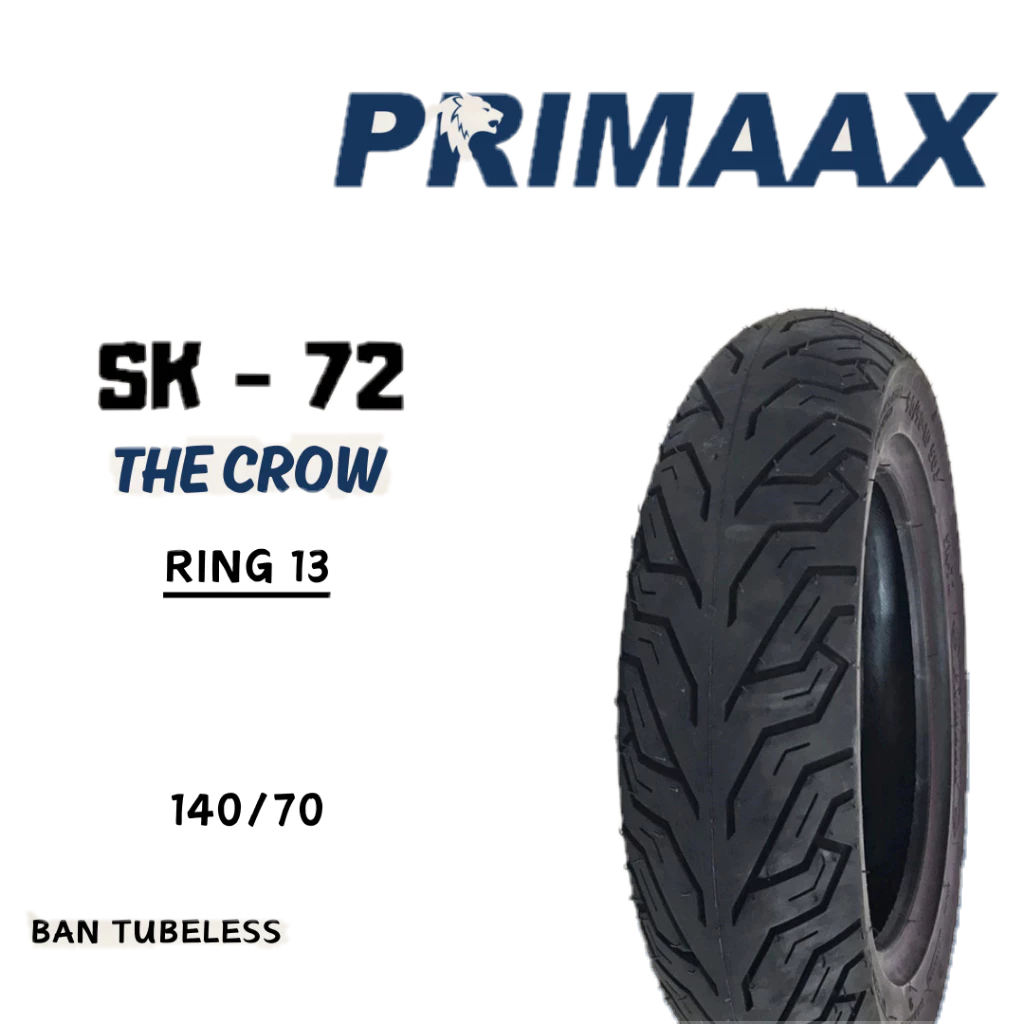 BAN LUAR PRIMAAX 140/70-13 THE CROW TUBELESS / BELAKANG NMAX 155 LAMA OLD / NEW / NEO S / TURBO - PC