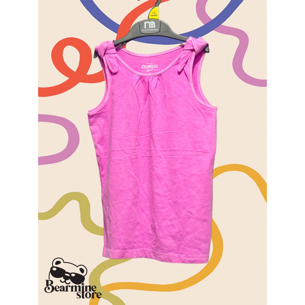 Kaos Kutung Tanktop Anak Perempuan Branded Oshkosh 7-8 Tahun