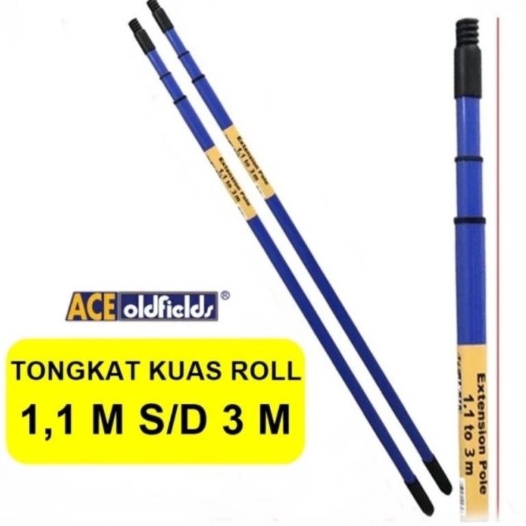

KODE P24Z Tongkat kuas rol cat 11mt3mt aceoldfieldsextension pole steel 3 metertongkat cat 3 meter ace