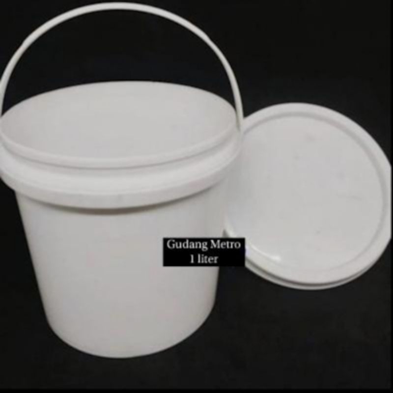 Ember plastik/Pail/Tutup/Gagang/1 Liter/Makanan/Cat/Ember Kurma