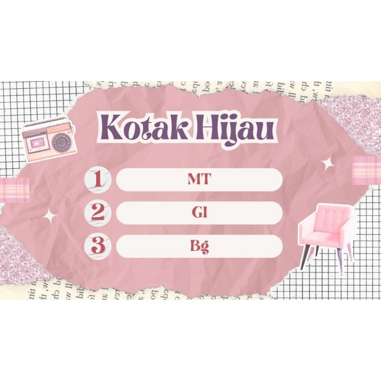 

KODE B66Y Link Baru Logo Sticker Hijau MtGiBg Original