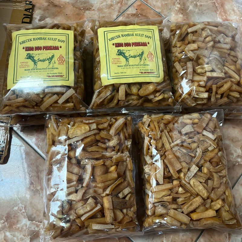 

Paket Usaha 5kg Krecek Rambak Kapsul Super / Krupuk kulit Sapi (5000gr) 10pcs