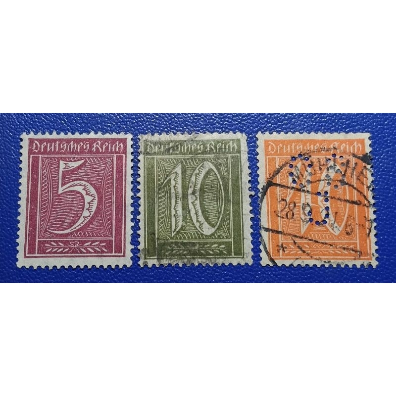 

Prangko Lawas LN Germany Seri Angka 3 Keping