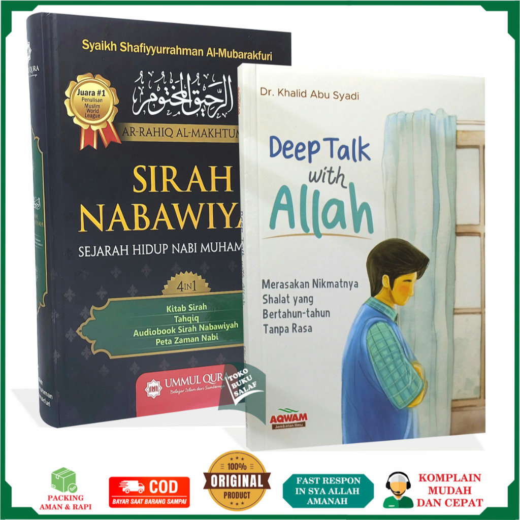 PAKET 2 BUKU Deep Talk With Allah DAN Sirah Nabawiyah UQ Solusi Nikmatnya Sholat Paham Sejarah Nabi