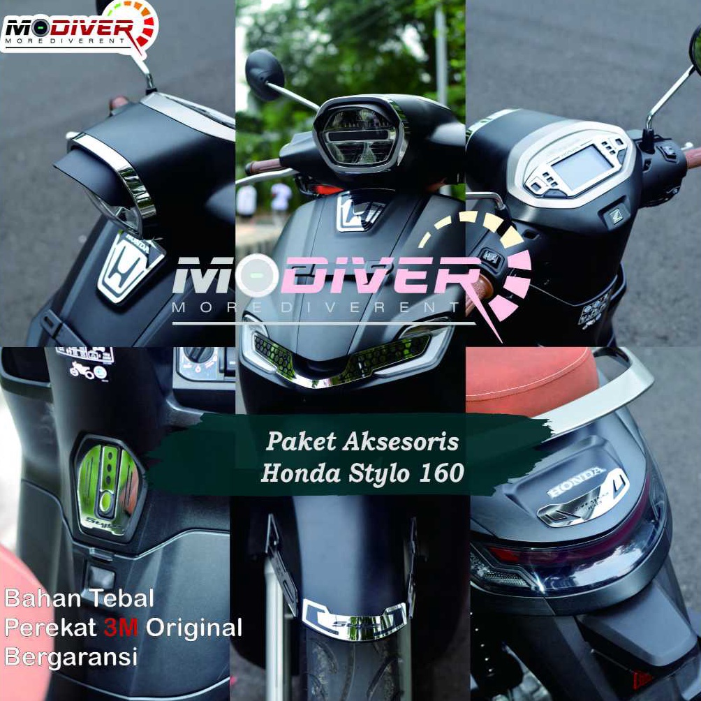 KODE C56V HONDA STYLO 16  Paket Aksesoris Variasi Motor Garnish Cover Emblem