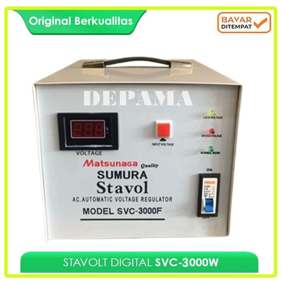Matsunaga Stavolt SVC 3000W / Stabilizer SVC 3000VA MTS / 3000 Watt