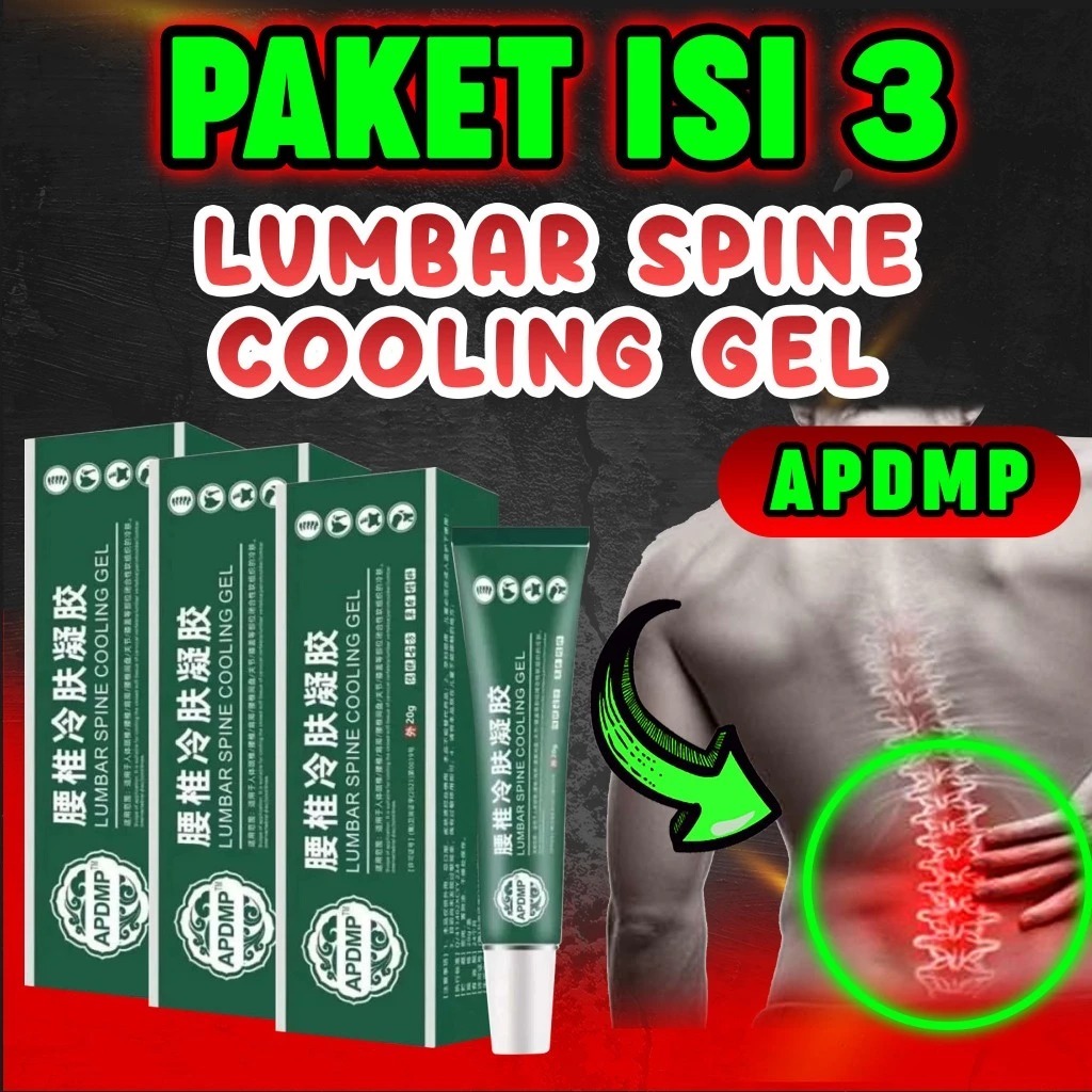 [PROMO PAKET 3 PCS] APDMP LUMBAR SPINE COOLING GEL LUMBAR ASLI CREAM / Lumbar Spine Cooling Gel Orig