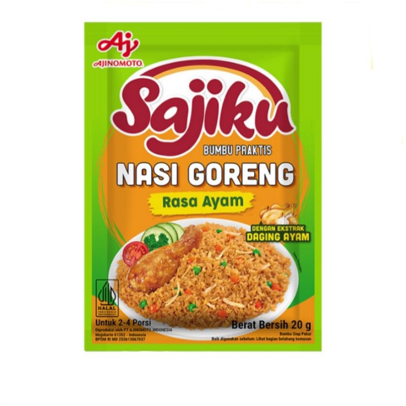 

Sajiku bumbu nasi goreng praktis rasa ayam bumbu instan nasi goreng 20g