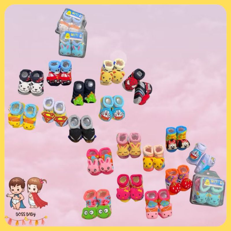 BOSS BABY - Kaos Kaki Miti Boneka Cewek & Cowok Motif Random