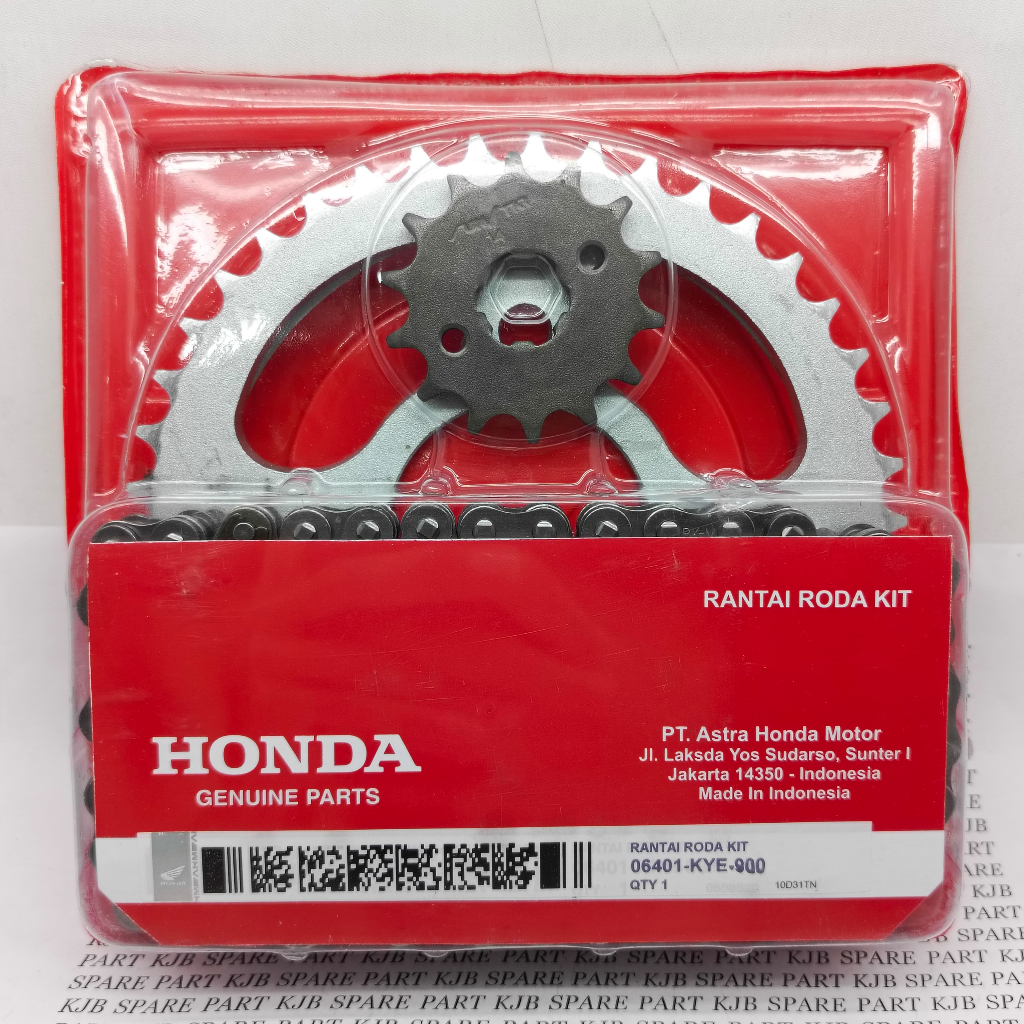 06401-KYE-900 Gear Gir Set + Rantai Honda MegaPro NEW 2010 Original