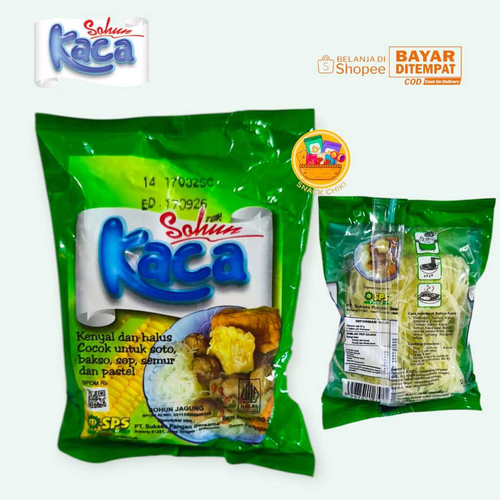 

SOHUN KACA SOHUN BIHUN JAGUNG HARGA PER 2 PCS