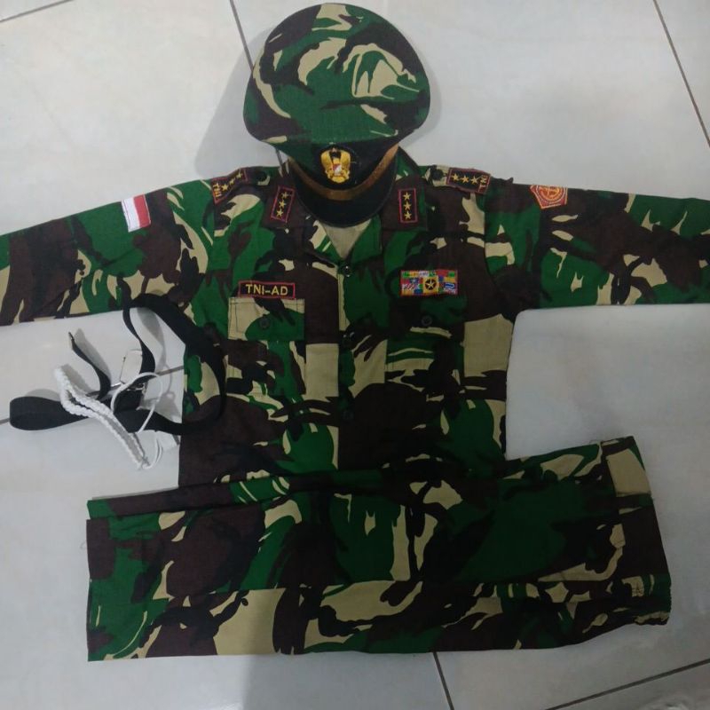 seragam TNI AD TOPi PET TOPI BARET MERAH BARET HIJOW