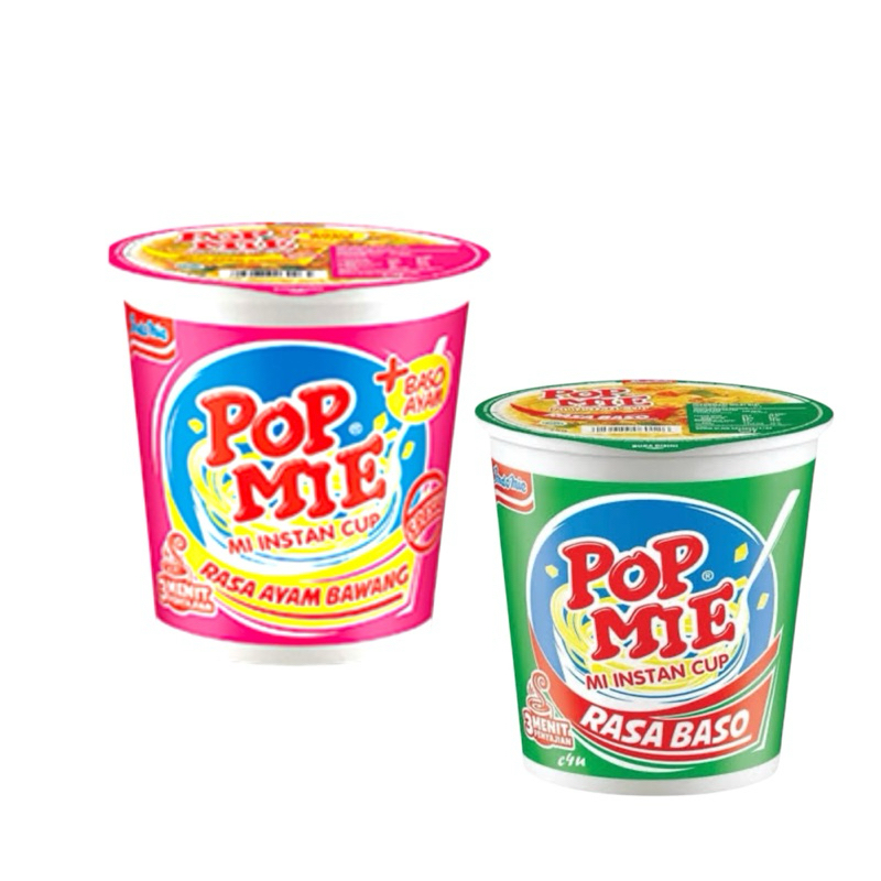 

Pop mie 75gr varian ayam dan baso