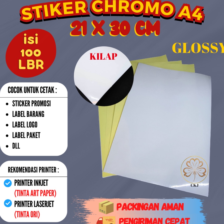 

New STIKER LABEL A4 ISI 1 LEMBAR KERTAS STICKER A4