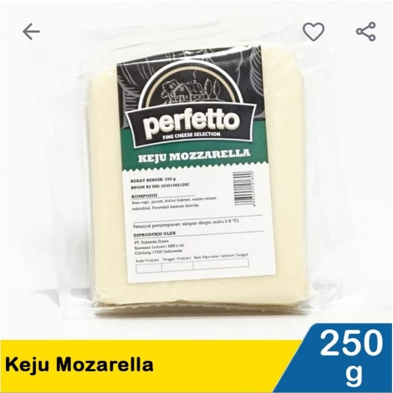 

Perfetto Keju Mozzarella 250g
