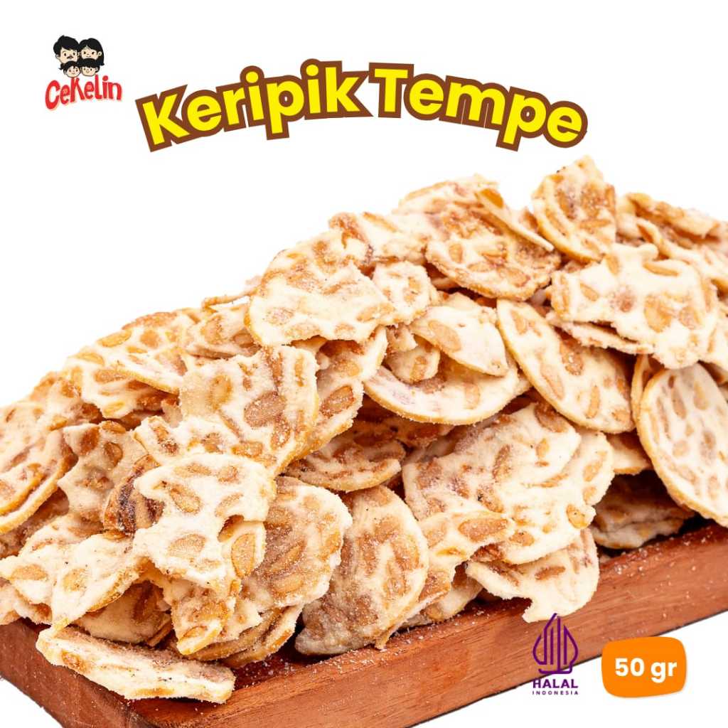 

Cemilan Kripik Tempe Snack Pedes Gurih isi 50gr