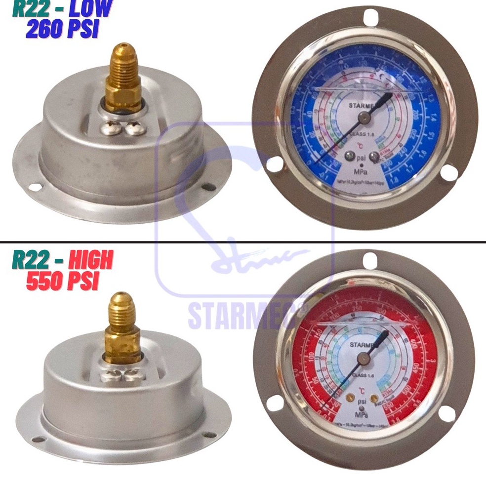 

Pressure Gauge Oil R22 Payung MeteranOil R22 Starmec KODE H8O8