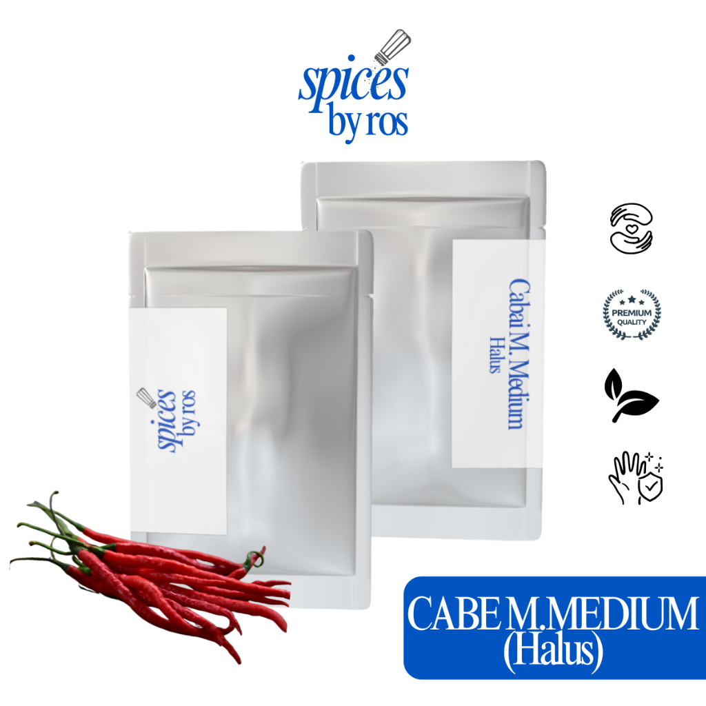 

Bumbu CABE MERAH KERITING (PEDAS SEDANG) MEDIUM Halus Premium | SAMBAL CABE PEDAS 100% Murni Tanpa MSG – Spices by Ros