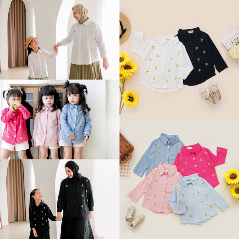 SUNNY SHIRT - KEMEJA KIDS & MOM KALUNAKU SURABAYABABY