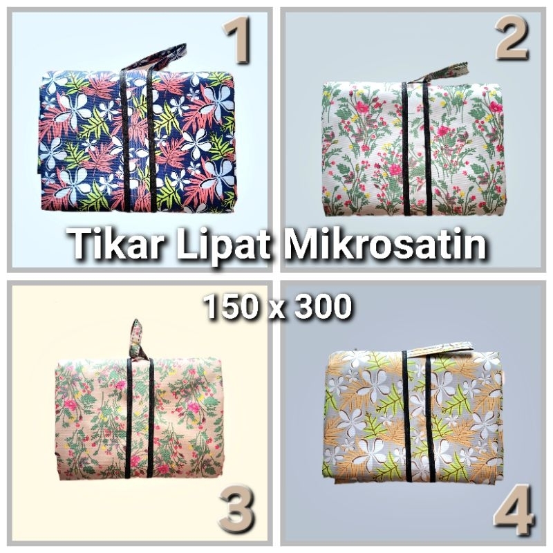 Tikar Lipat Mikrosatin Karpet Piknik 150 x 300
