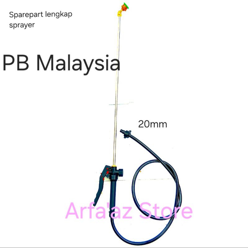 Sparepart Sprayer PB MALAYSIA paket lengkap selang handle stik nozzle
